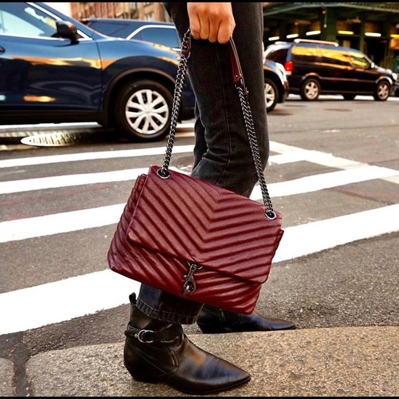 rebecca minkoff edie nylon jumbo flap shoulder